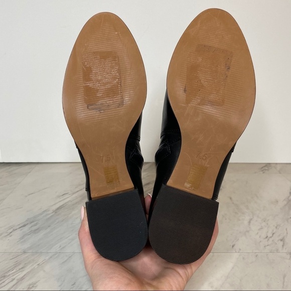 New! Madewell Camden Black Leather Ankle Bootie 7.5 - Picture 14 of 15